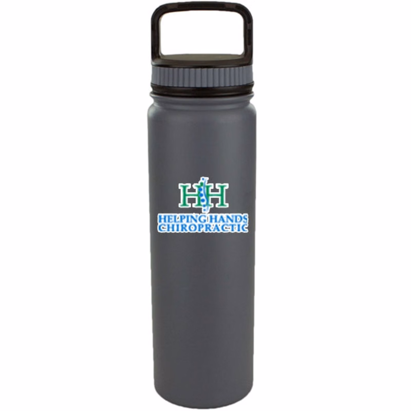 700 ML Eugene Slate Gray Double Wall Vacuum Insulated Stainless Steel Sports Water Bottle
