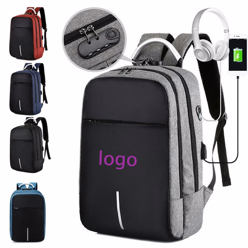 Men's Secure Backpack with Metal Handle and Password Lock