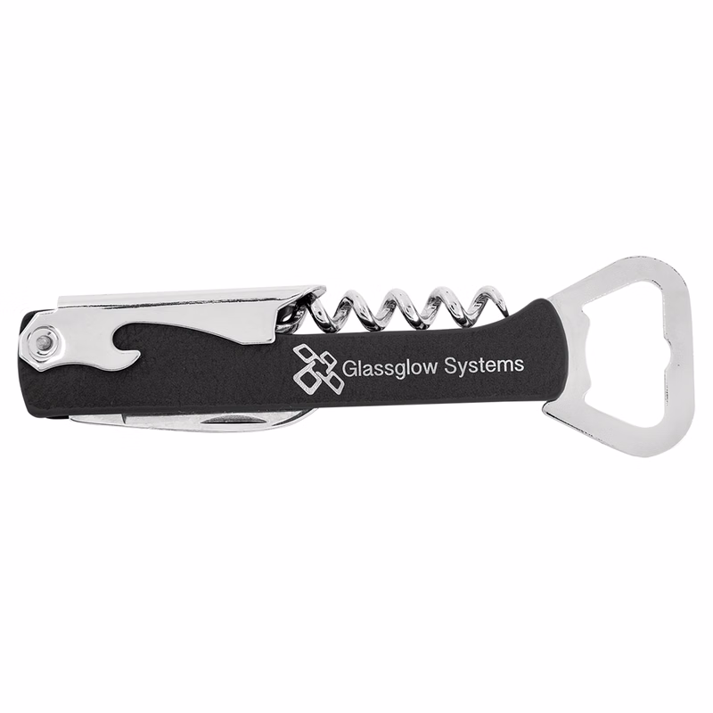 Laser Engraved Leatherette Wine Bottle Opener