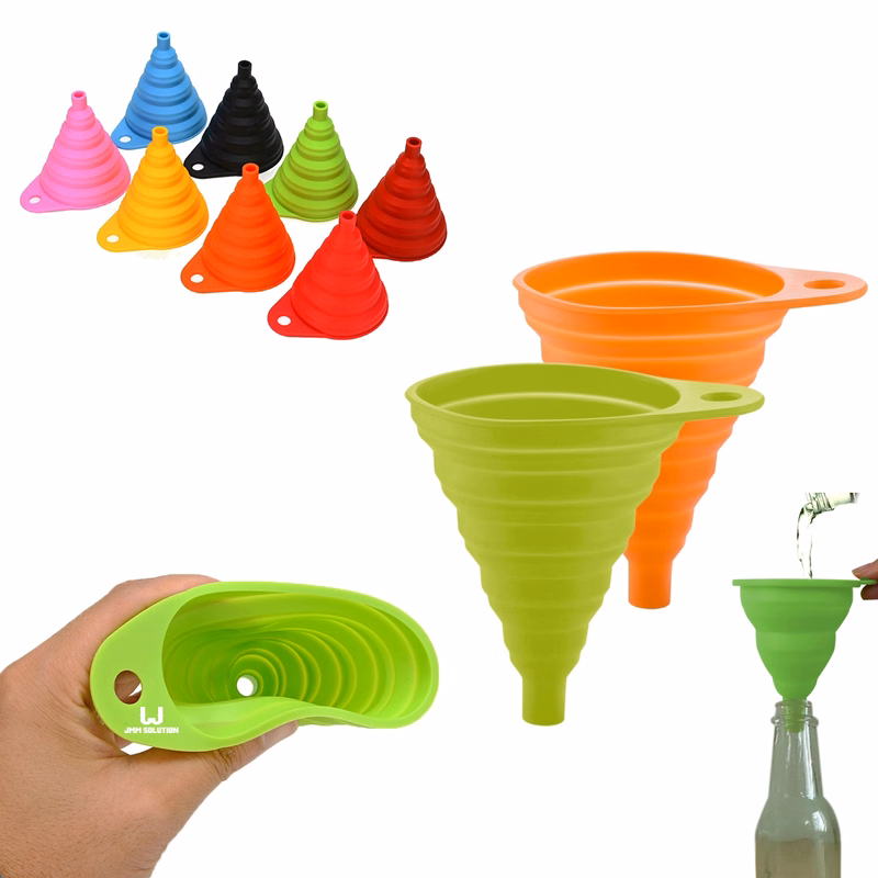 Collapsible Silicone Funnels for Kitchen
