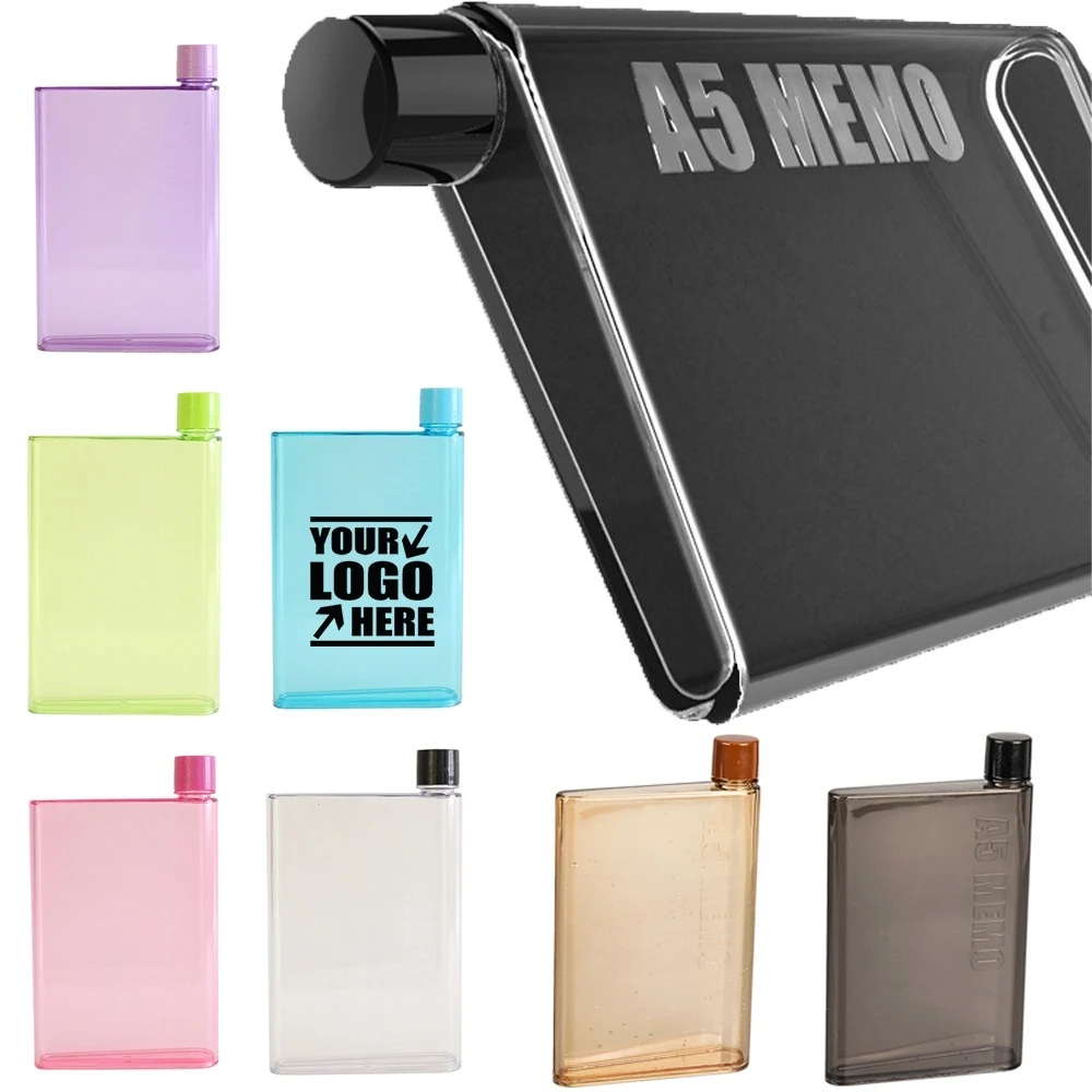 14Oz Portable Flat Notebook Sport Drinking Water Bottle 1