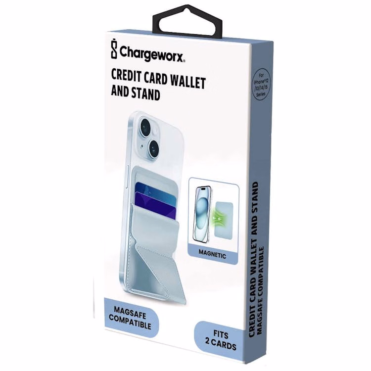 MagSafe Credit Card Phone Case Holder - Coral Blue