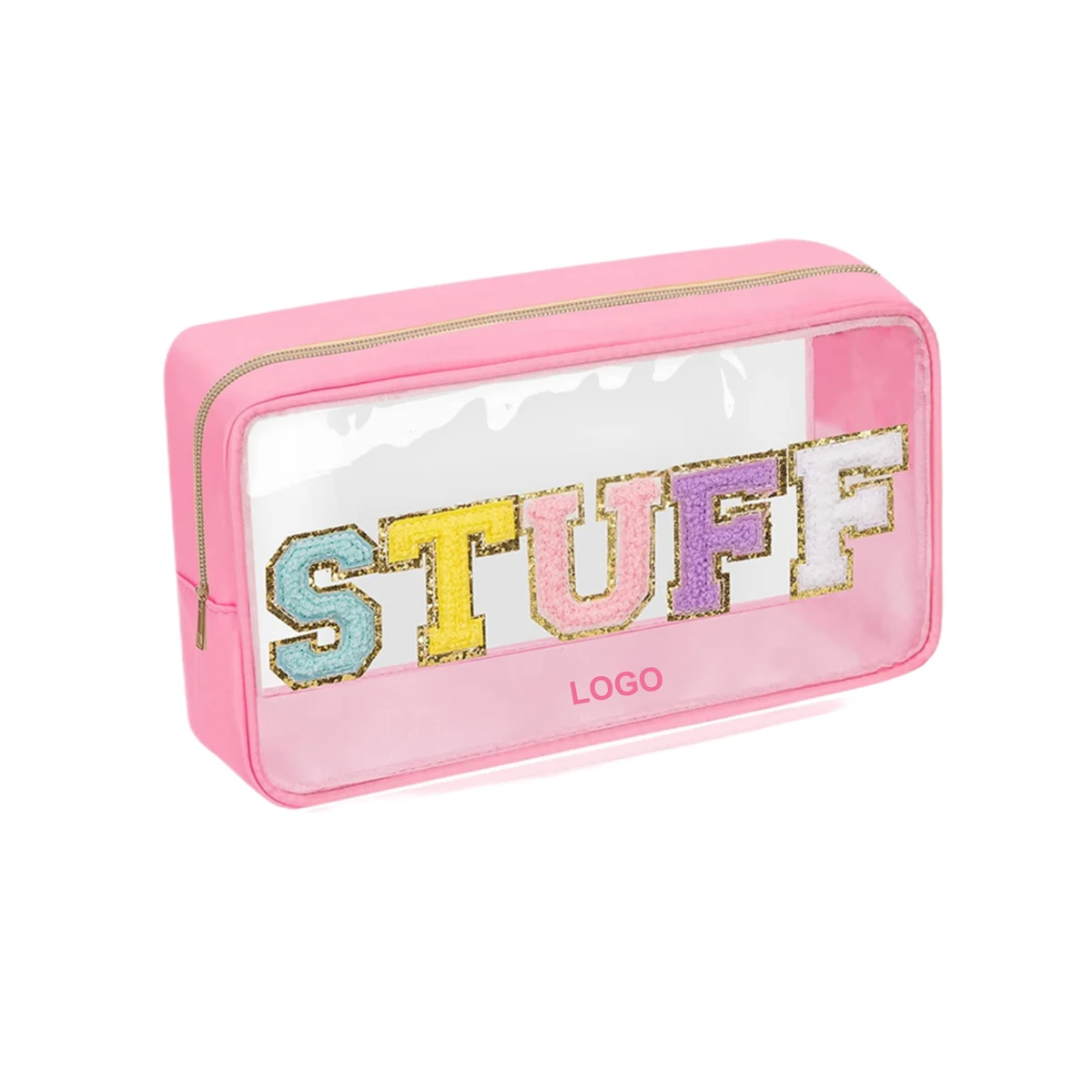 Chenille Letter Cosmetic Bag (direct import) 1