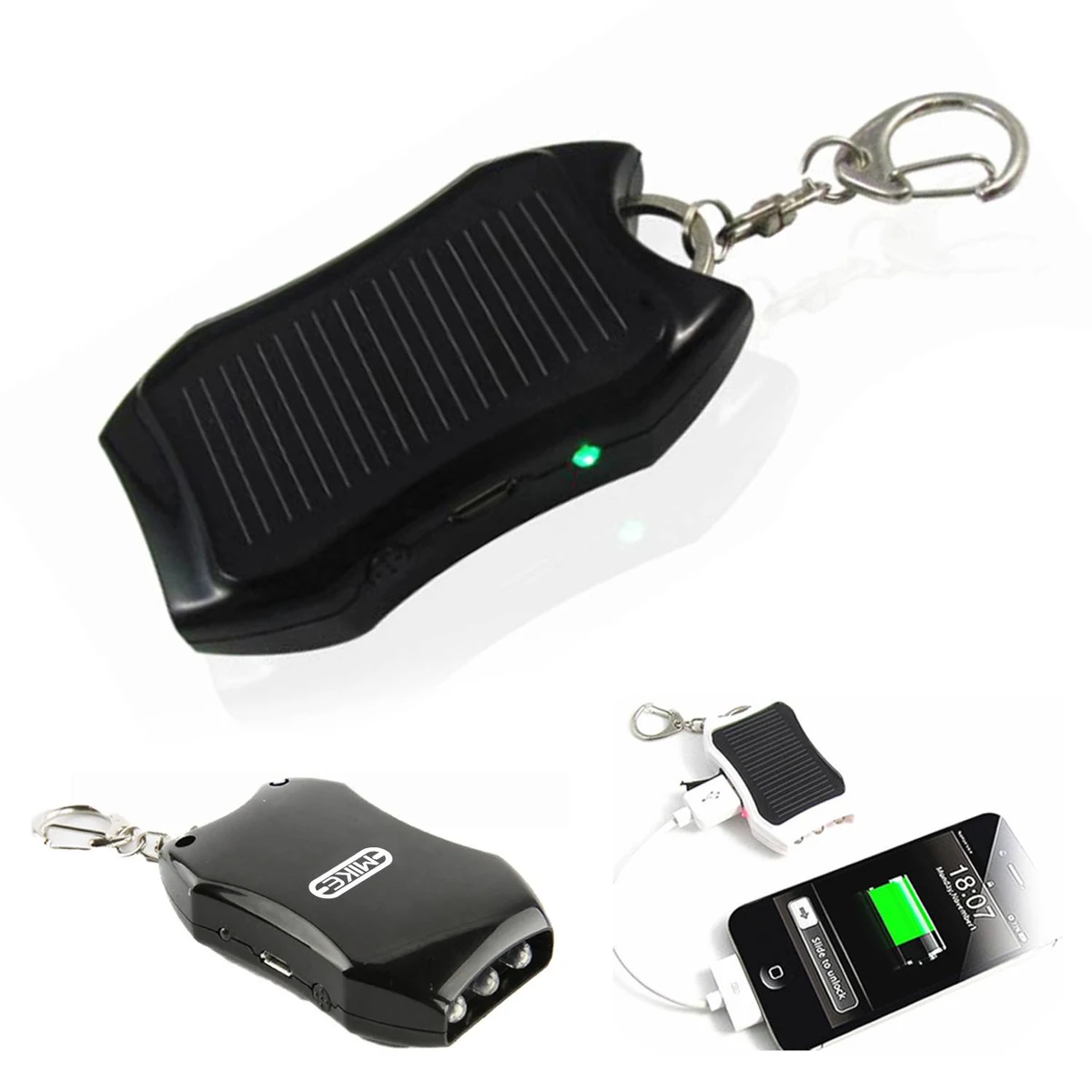 Mini Solar Power Bank w/ Keychain 1