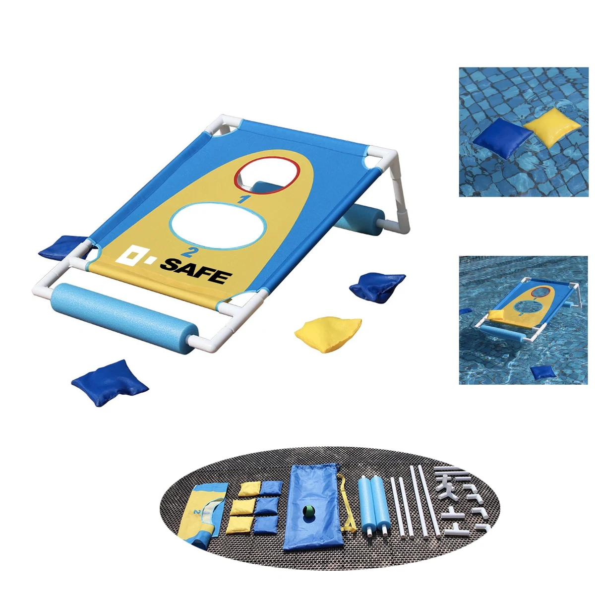 Dual-Purpose Floating Cornhole Game Board Set 1