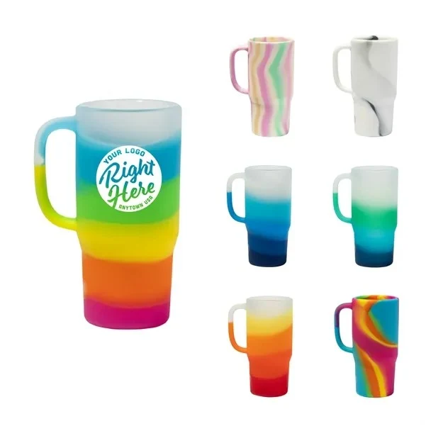 32oz Silicone Glass Tumbler with Handled 1