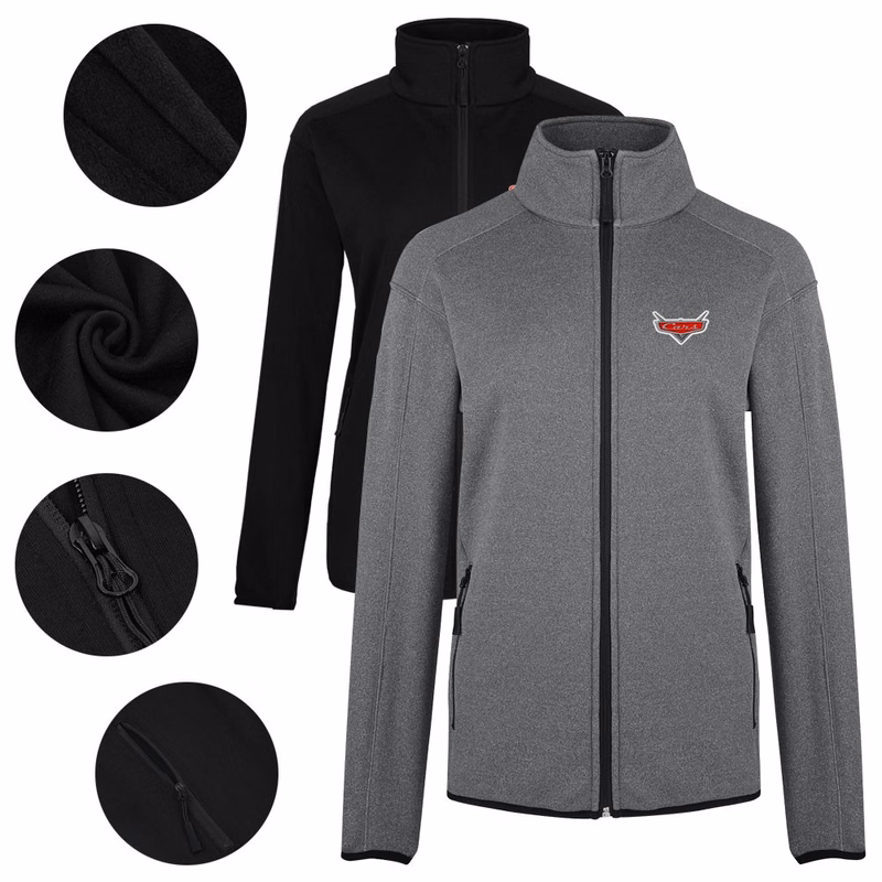 Women's Heathered Full Zip Fleece Jacket 320GSM