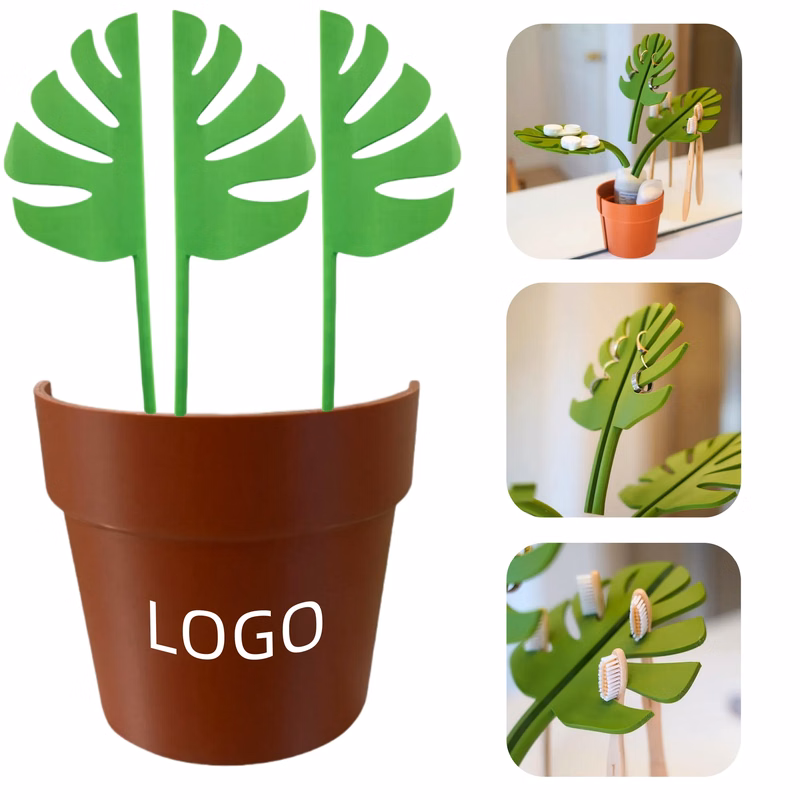 Monstera Leaf Bathroom Mirror Storage Box