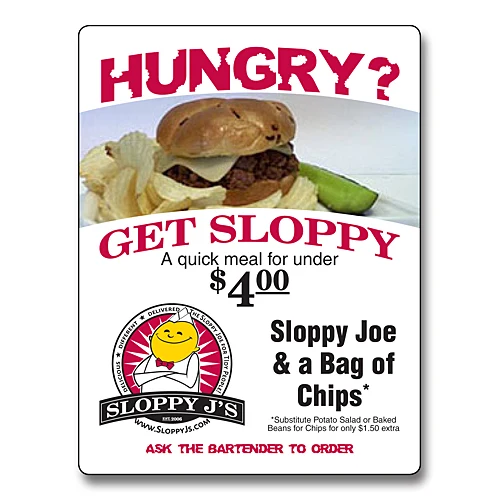 Menu Laminated - 4x5.25 1