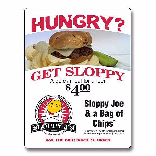Menu Laminated - 4x5.25
