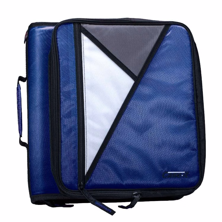 2" Laptop Zipper Binders - Midnight Blue Carry Handle