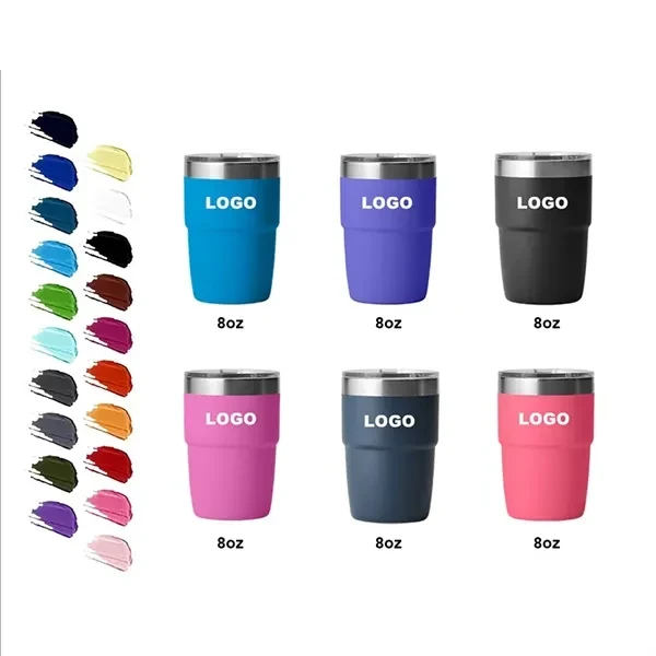 8 Oz Stainless Steel Thermos for Commutes, Fitness and Travel, custom water bottle with logo imprint 1