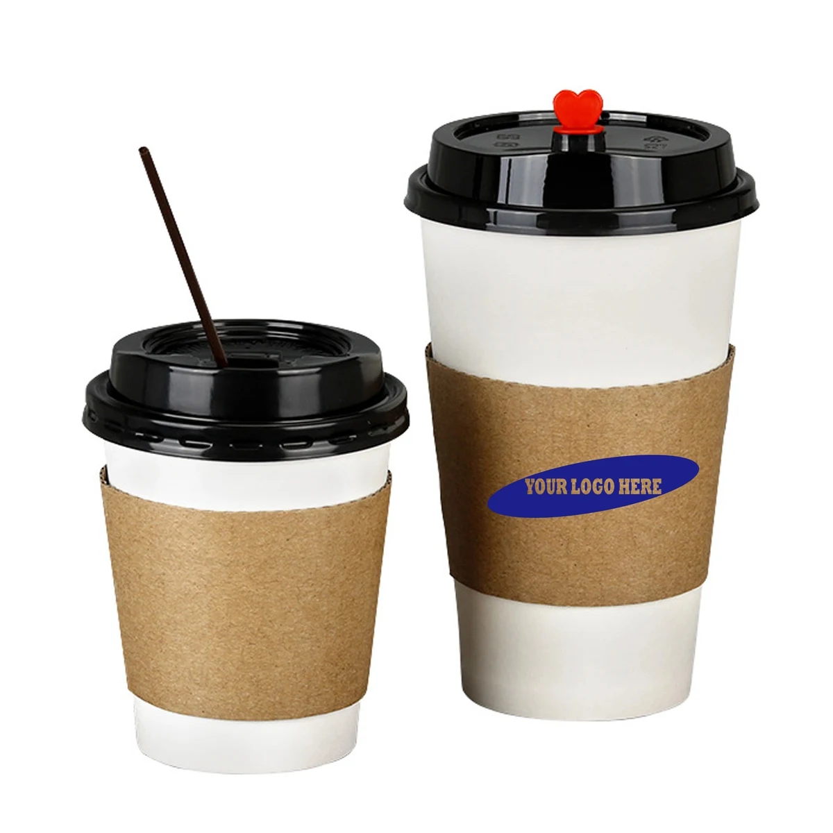 Disposable Kraft Paper Cup Sleeves 1