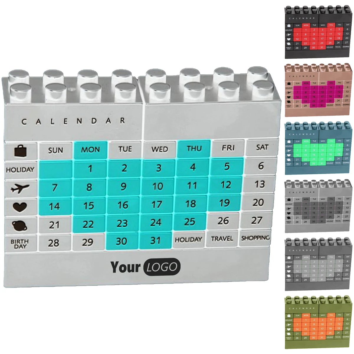 Plastic Interactive Block Desk Calendar 1