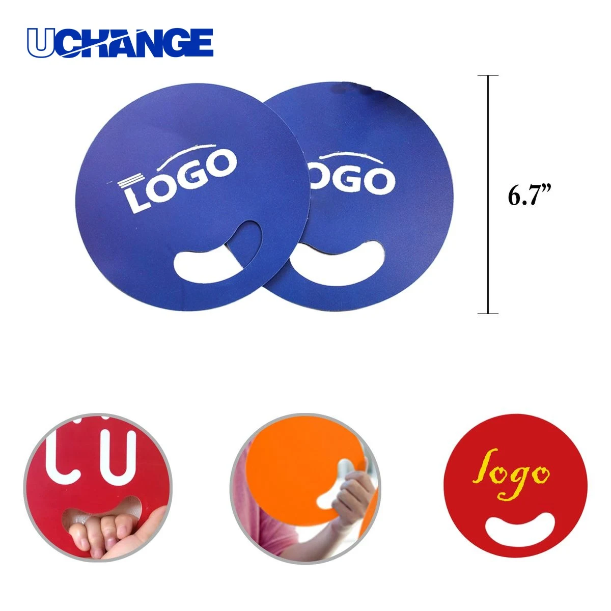 Round PP Plastic Hand Fans 1