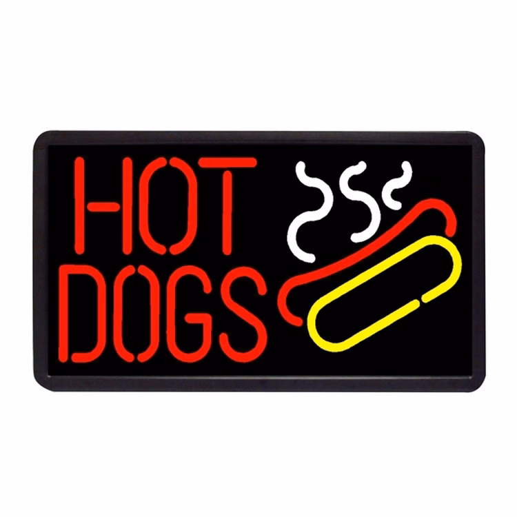 Hot Dogs 13" x 24" Simulated Neon Sign