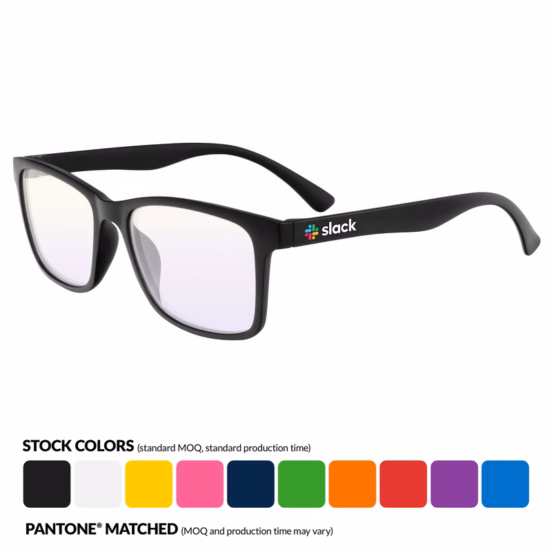 Blue Light Blocking PRO Computer Glasses w/ Full-Color Temple Imprint