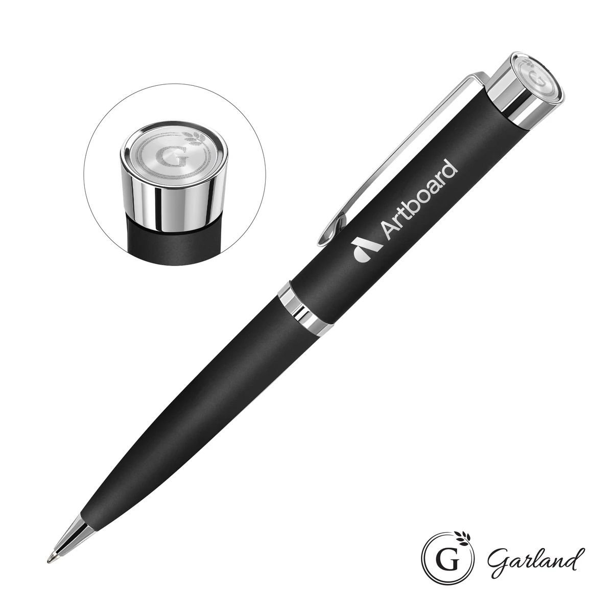 Garland® Executive Color Emblem Ballpoint Pen - Chrome 1