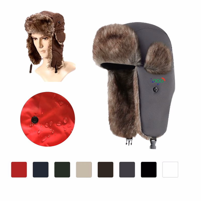 Wind Resistant Winter Hat with Faux Fur Lining