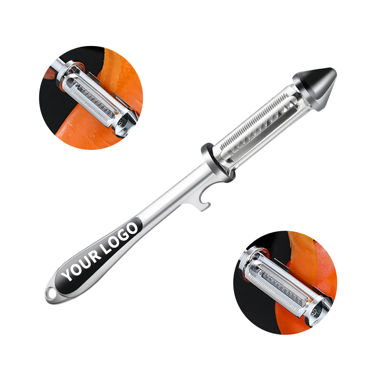 Stainless Steel Multifunction Peeler 7" Hanging Loop 1