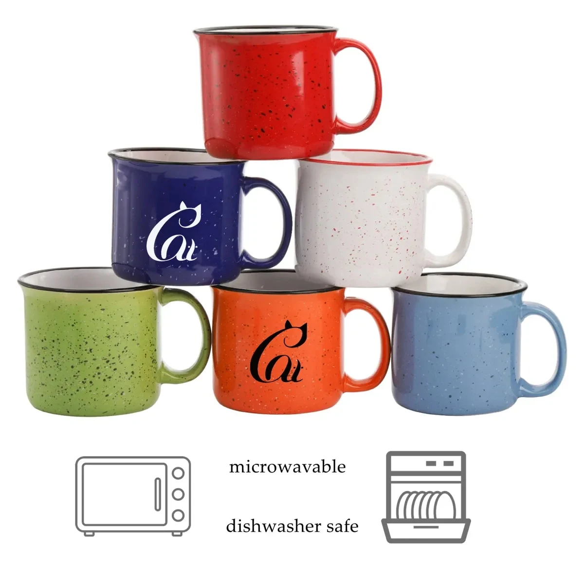 Campfire Ceramic Mug - 13oz, custom mug with logo imprint 1