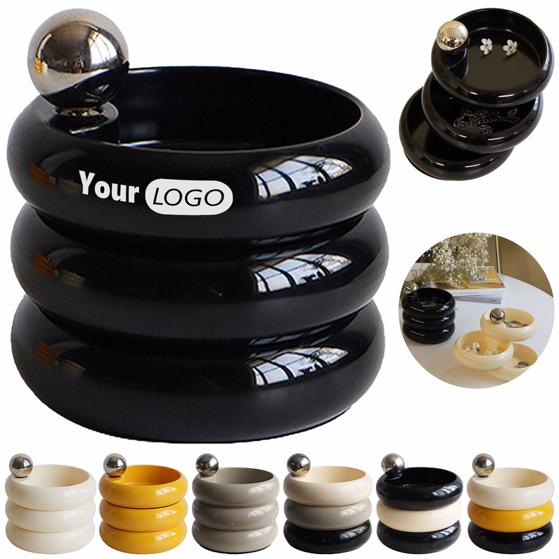 Plastic Multi Layer Rotatable Jewelry Storage Box