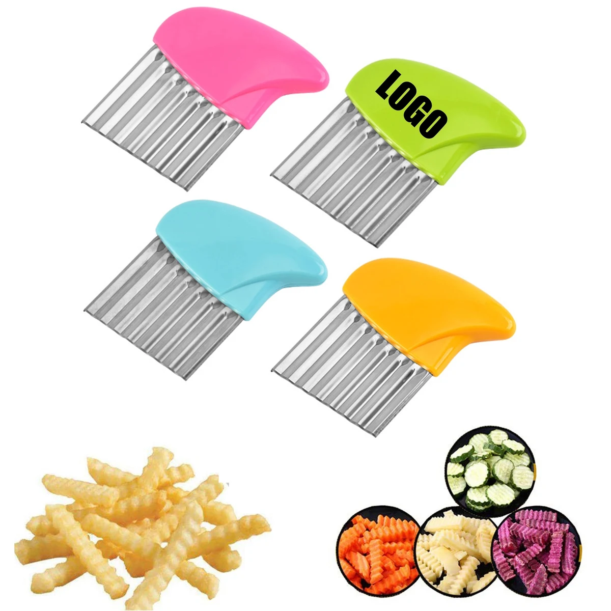 Stainless Steel Crinkle Cutter Potato Knife 1
