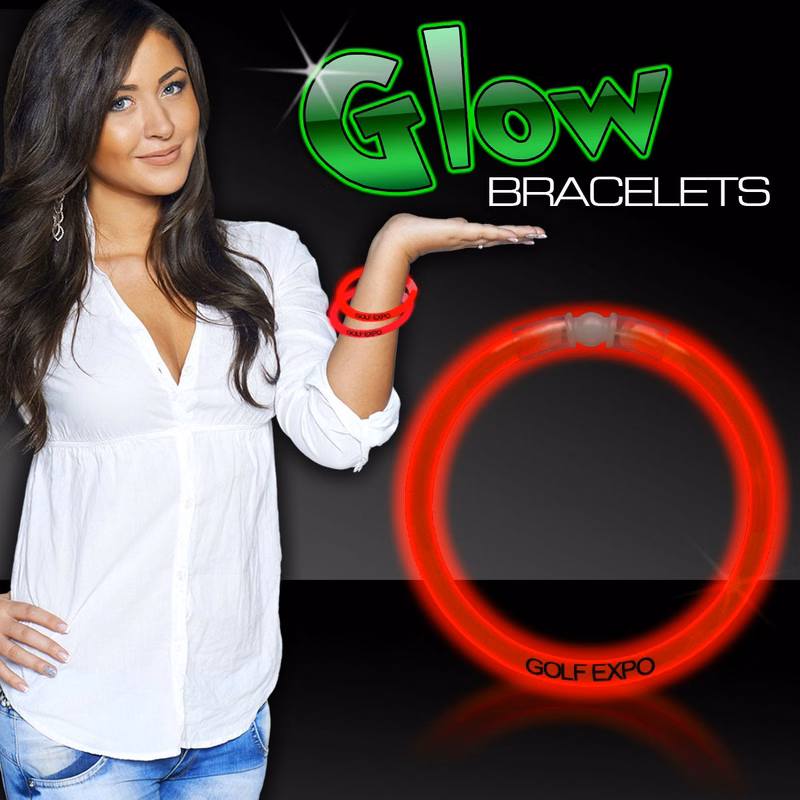 Red 9" Single Color Superior Light Up Glow Bracelet
