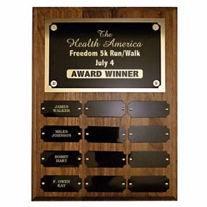 Perpetual Plaque w/ 12 Nameplates (9"x12")