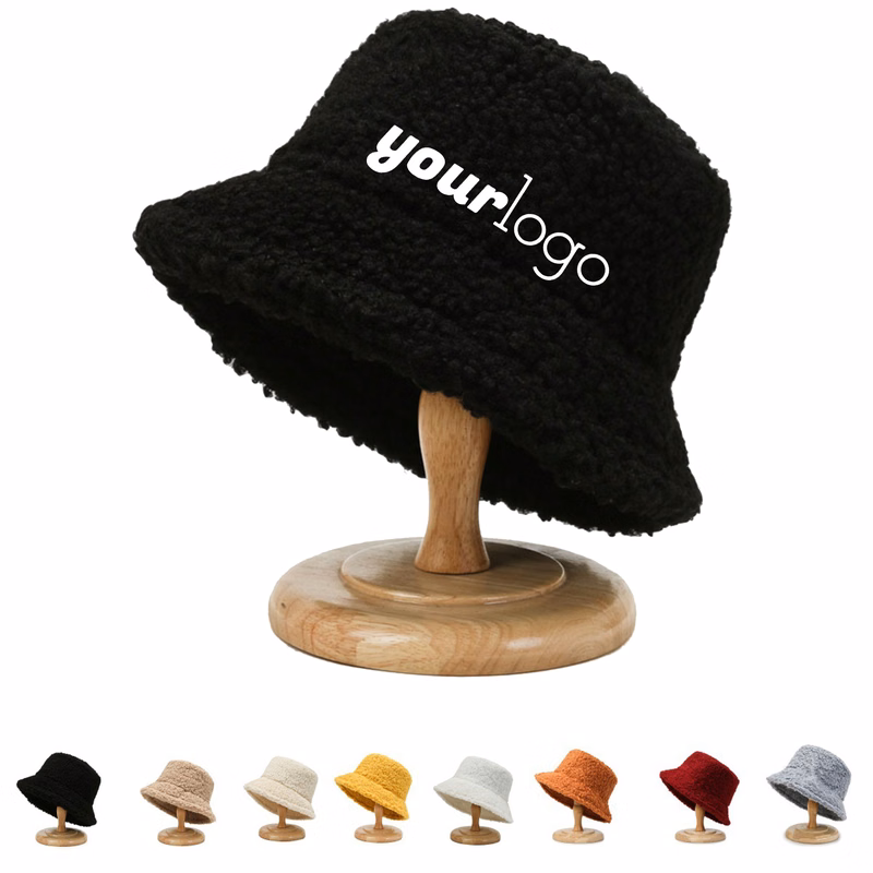 Plush Fleece Fisherman Bucket Hat for Cold Weather