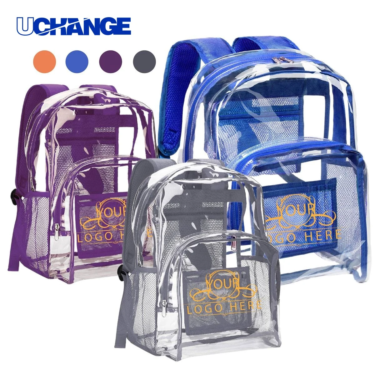 Clear PVC School Backpack 1