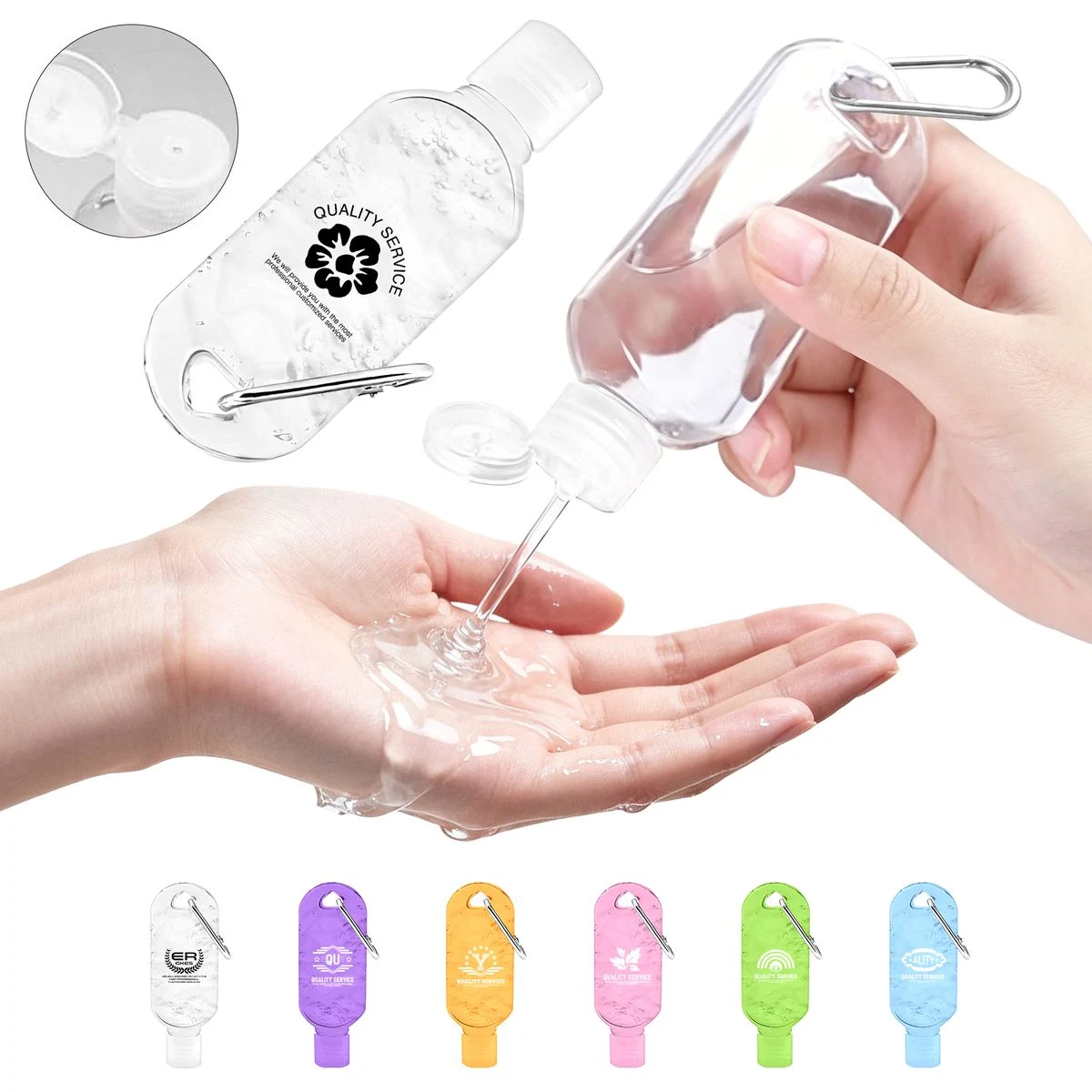 2 OZ Clip-On Moisturizing Hand Sanitizer 1