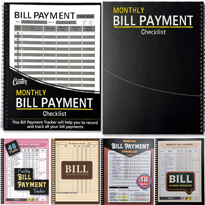 Bill payment management notebook