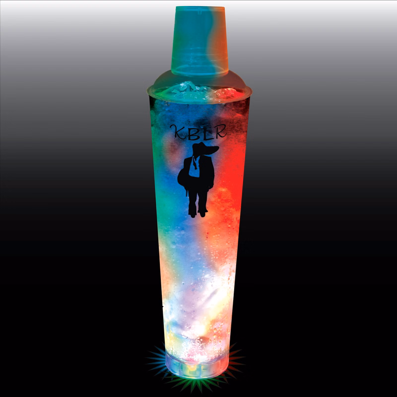 32oz 3-Light 3 Piece Large Volume Plastic Cocktail Shaker