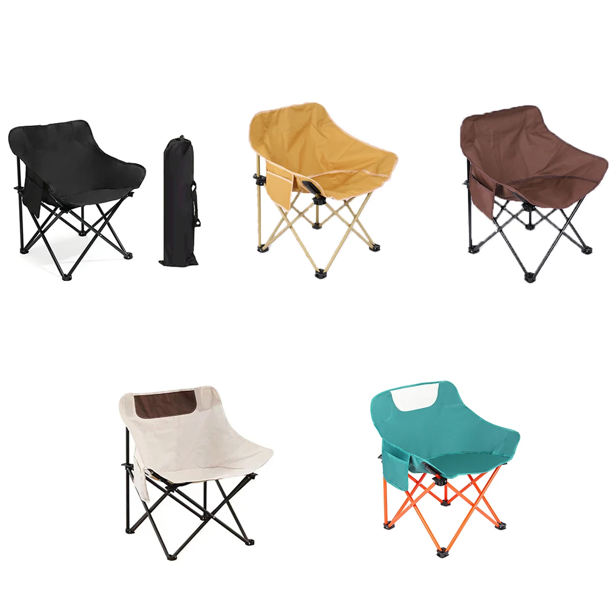 Portable High Back Camping Folding Moon Chair 1