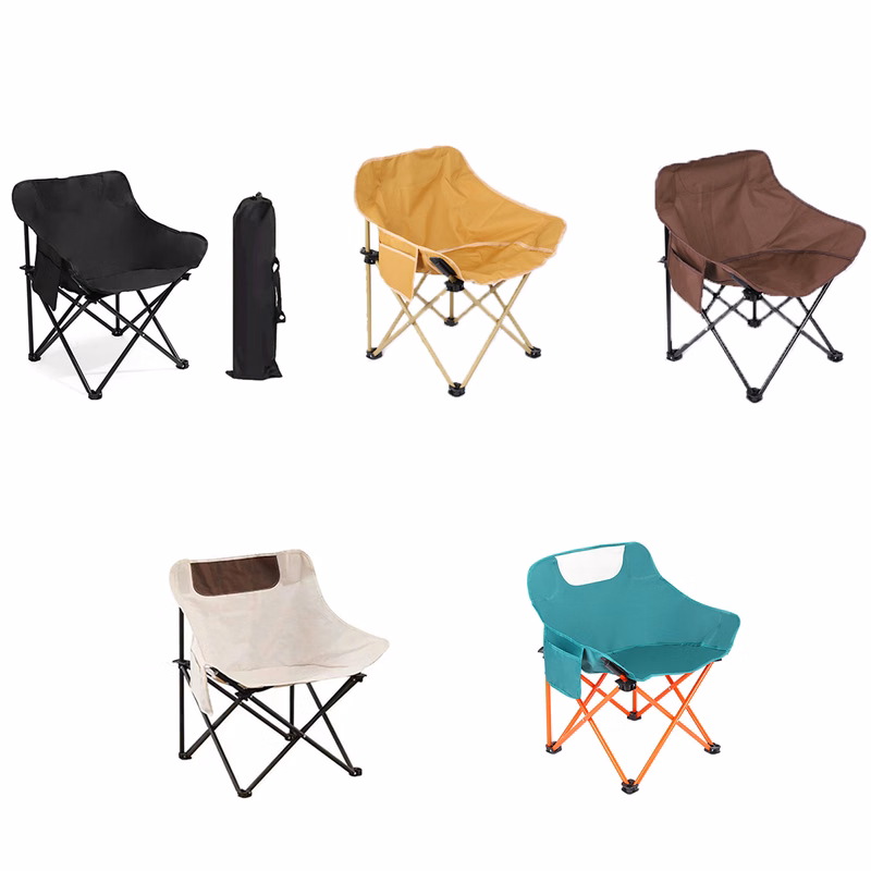 Portable High Back Camping Folding Moon Chair