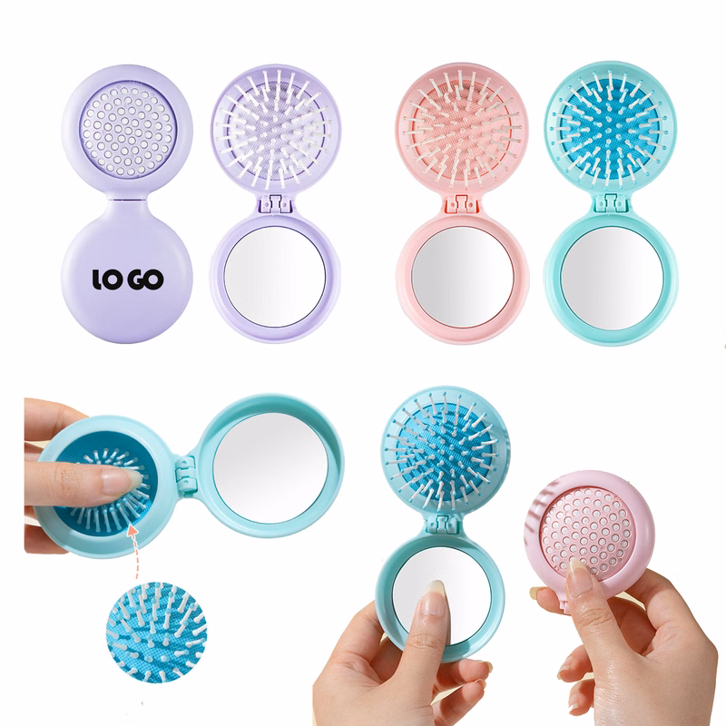 Mini Makeup Mirror With Retractable Air Cushion Comb