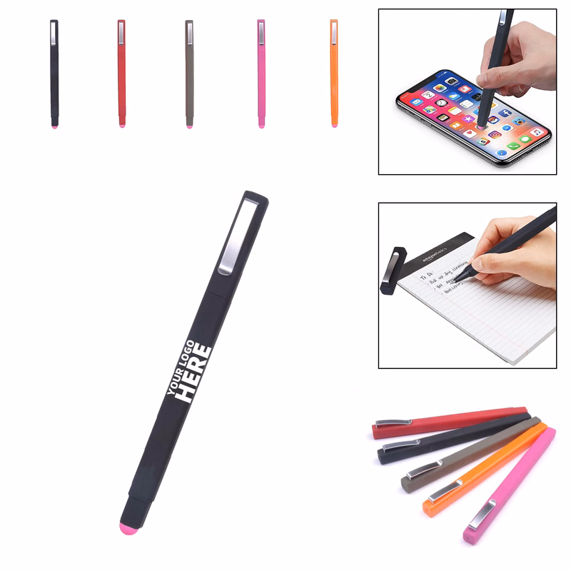 Printed Ambassador Square Ballpoint Stylus Pens