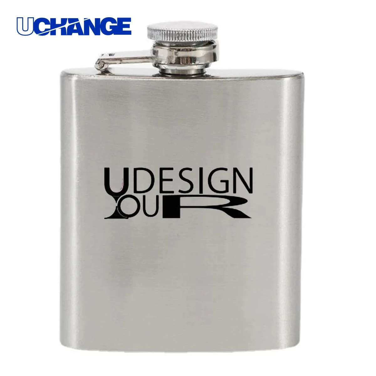 Stainless Steel Hip Flask Container (8oz), custom water bottle with logo imprint 1