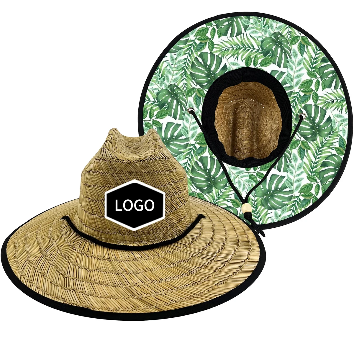 Full Color Wide Brim Straw Hats Caps 1