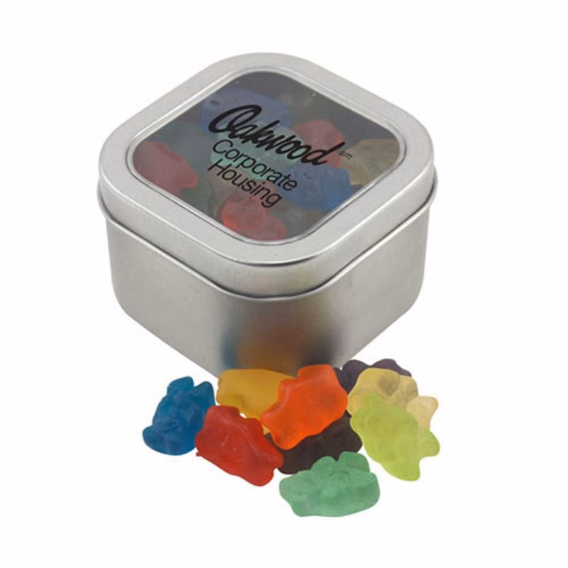 Window Tin with Gummy Bears