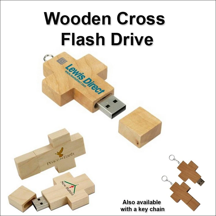 Bamboo Cross Flash Drive / USB - 8 GB 1