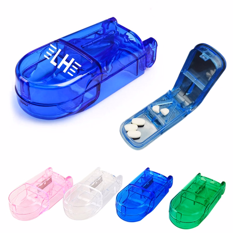 Compact Pill Cutter & Organizer Box