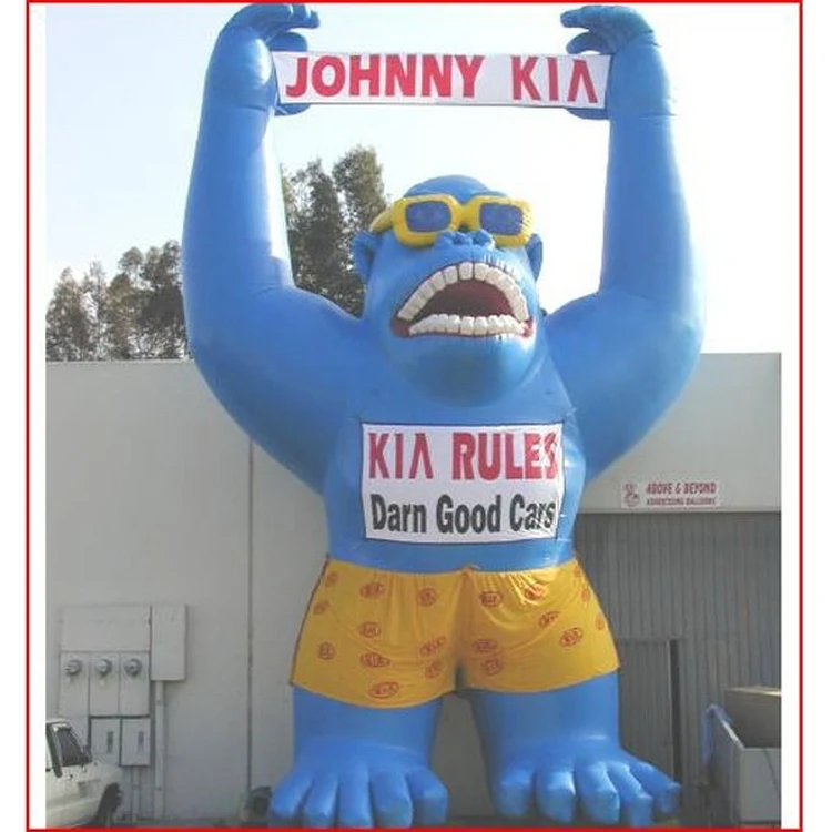 Inflatable Air Blown Standing Gorilla with Storage Bag 1