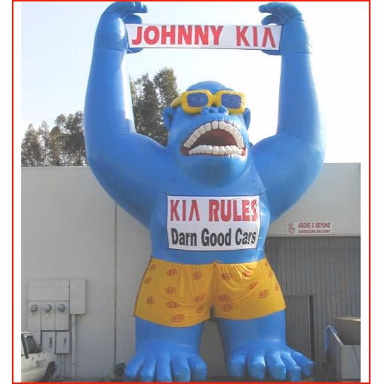 Inflatable Air Blown Standing Gorilla with Storage Bag