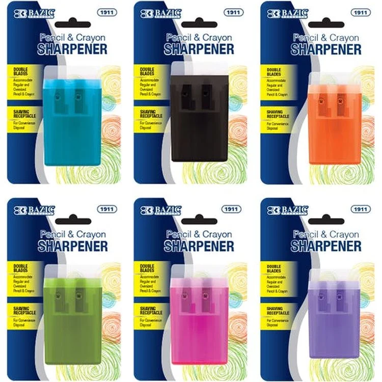 Sharpener with Dual Blades - Shavings Receptacle 1