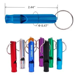 Premium Cylinder Aluminum Whistle Keychain 1