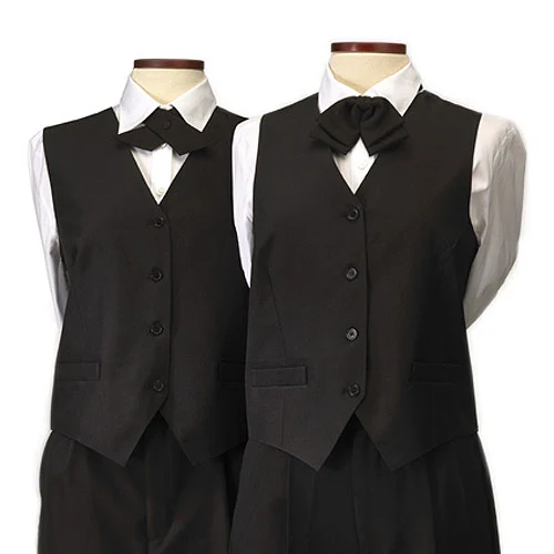 Black Polyester Women's Uniform Vest - 2XL - 56" 1