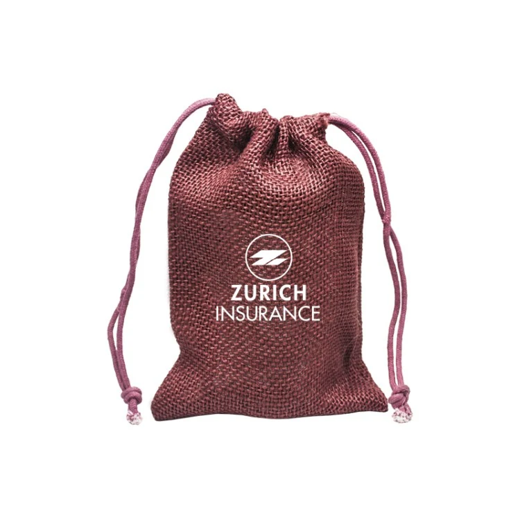 Natural Jute Drawstring Bag 1