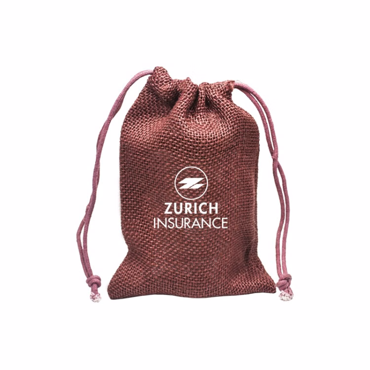 Natural Jute Drawstring Bag